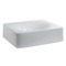 Rectangular White Ceramic Wall Mounted or Vessel Sink